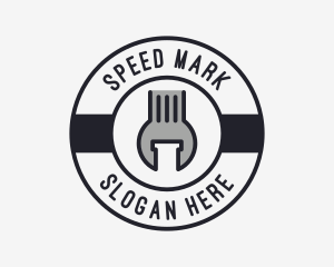 Mechanic Wrench Spanner Tool logo design