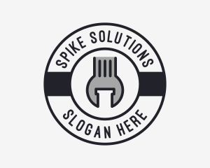 Mechanic Wrench Spanner Tool logo design