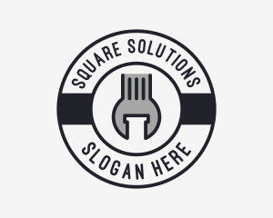 Mechanic Wrench Spanner Tool logo design