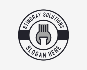 Mechanic Wrench Spanner Tool logo design