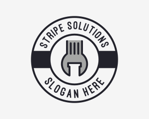 Mechanic Wrench Spanner Tool logo design