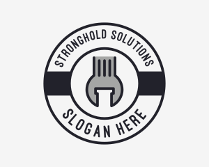 Mechanic Wrench Spanner Tool logo design