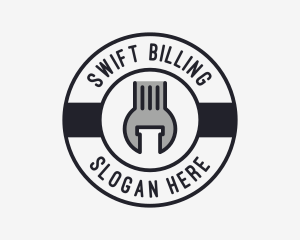 Mechanic Wrench Spanner Tool logo design