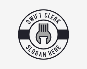 Mechanic Wrench Spanner Tool logo design