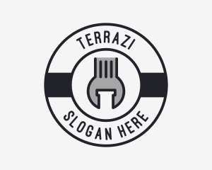 Mechanic Wrench Spanner Tool logo design