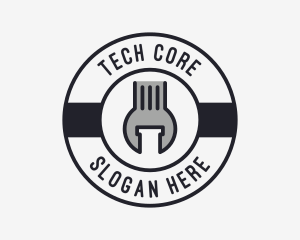 Mechanic Wrench Spanner Tool logo design