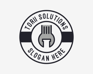 Mechanic Wrench Spanner Tool logo design