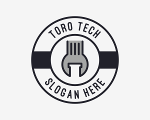 Mechanic Wrench Spanner Tool logo design