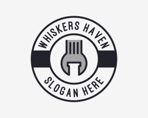 Mechanic Wrench Spanner Tool logo design