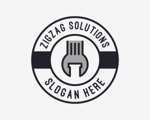 Mechanic Wrench Spanner Tool logo design