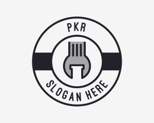 Mechanic Wrench Spanner Tool logo design