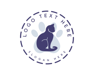 Groomer - Cat Paw Veterinary logo design