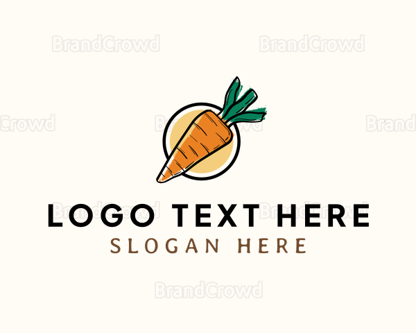 Carrot Vegetable Produce Logo