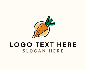 Carrot Vegetable Produce Logo