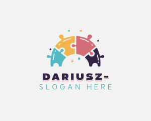 Jigsaw - Jigsaw Puzzle Rainbow logo design