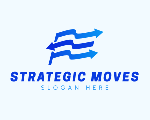 Flag Arrow Logistics logo design