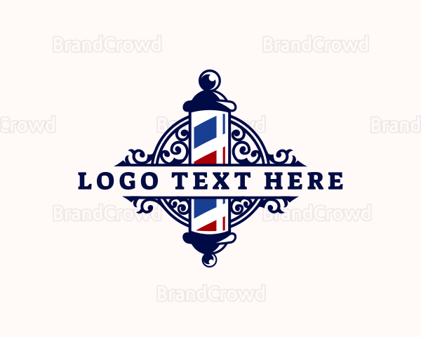 Barber Pole Hairdresser Logo