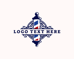 Signage - Barber Pole Hairdresser logo design