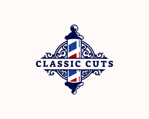 Barber Pole Hairdresser logo design