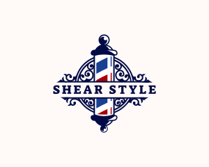 Barber Pole Hairdresser logo design