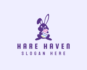 Easter Bunny Rabbit logo design