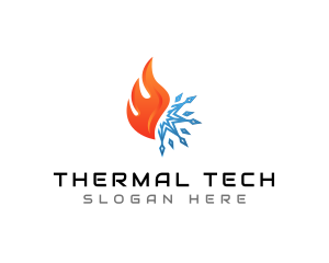 Thermal Heating Cooling logo design