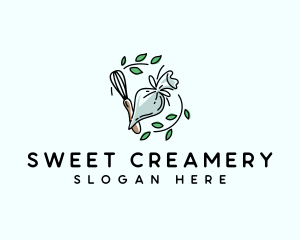 Piping Whisk Baking logo design