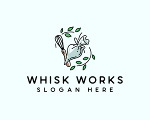 Piping Whisk Baking logo design