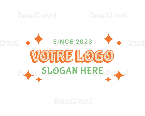 Quirky Sparkle Wordmark Logo