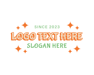 Retro - Quirky Sparkle Wordmark logo design