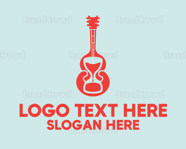 Red Guitar Hourglass Logo