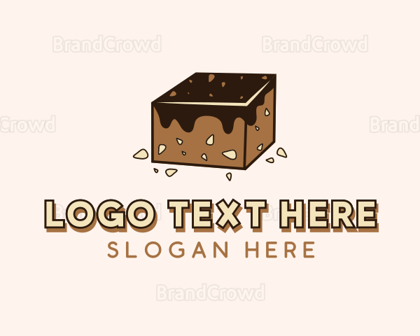 Chocolate Brownies Dessert Logo