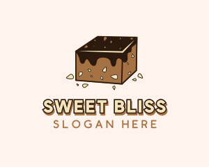 Chocolate Brownies Dessert logo design