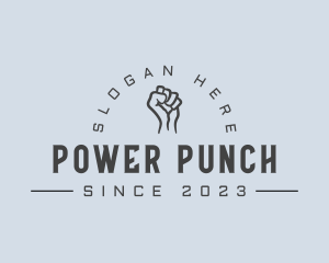 Punch - Power Fist Punch logo design