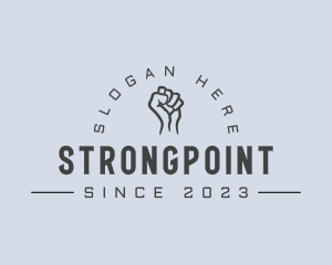 Bodybuilding - Power Fist Punch logo design