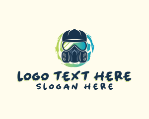 Gas Mask - Graffiti Artist Paint logo design