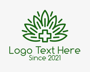 Alternative Medicine - Medical Marijuana Plant logo design