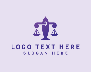 Immigration Lawyer - Justice Legal Scale logo design