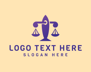 Scale - Justice Legal Scale logo design