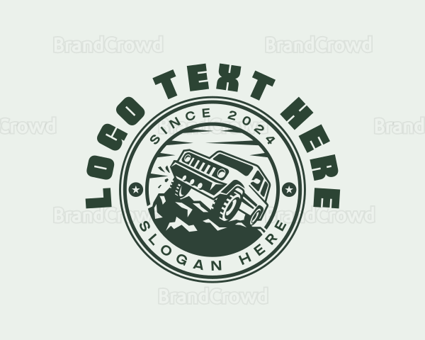 Adventure SUV driving Logo