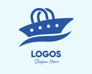 Navy - Blue Ship Bag logo design
