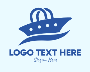 Shopping Bag - Blue Ship Bag logo design