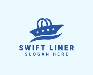 Blue Ship Bag logo design