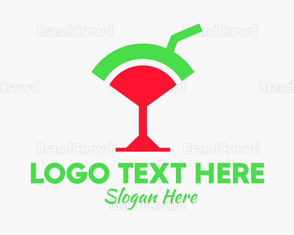 Watermelon Margarita Drink Logo