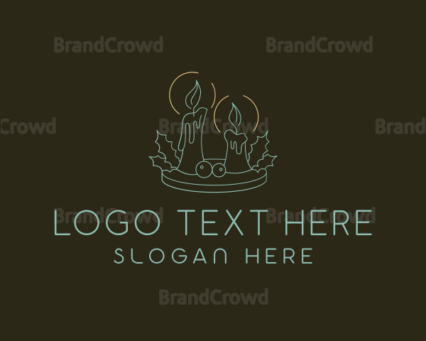 Christmas Candle Lighting Logo