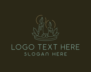 Christmas Candle Lighting Logo