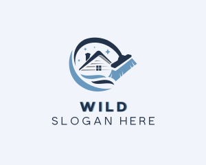 Home - House Cleaning Broom logo design