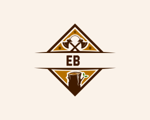 Lumberjack Axe Carpenter Logo