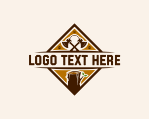 Lumberjack Axe Carpenter Logo