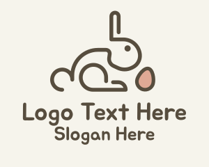Egg - Bunny Rabbit Egg logo design